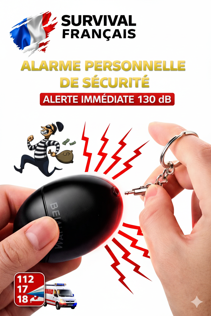Alarme Personnelle de Sécurité – Alerte Immédiate 130 dB
