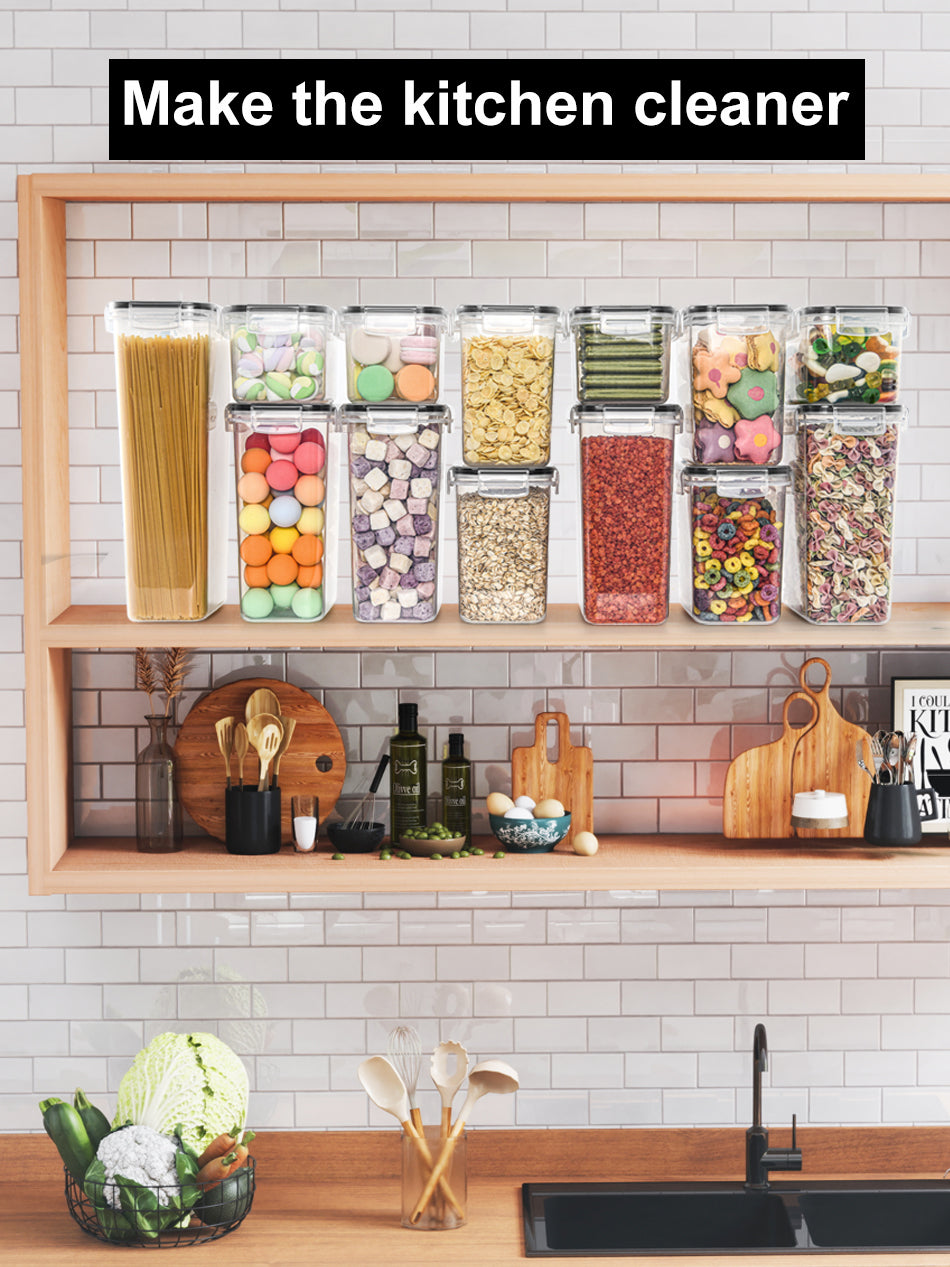 Ensemble de 25 Bocaux Hermétiques pour Cuisine – Rangement Sec et Organisé